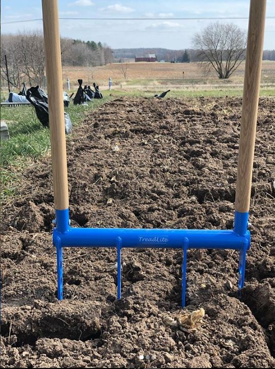 The All-Day Treadlite Broadfork | 20" wide | 4 tines